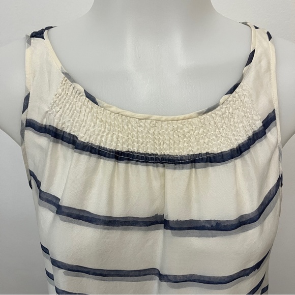 Theory Stripped Blue & White Tank Top Size Petite - Picture 2 of 8